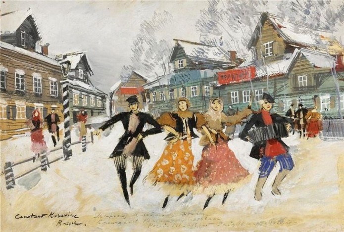 Константин Коровин. Деревенские танцы