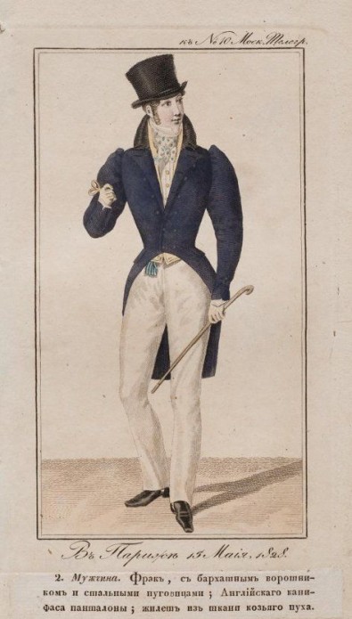 Гравюра из русского модного журнала первой половины XIX века