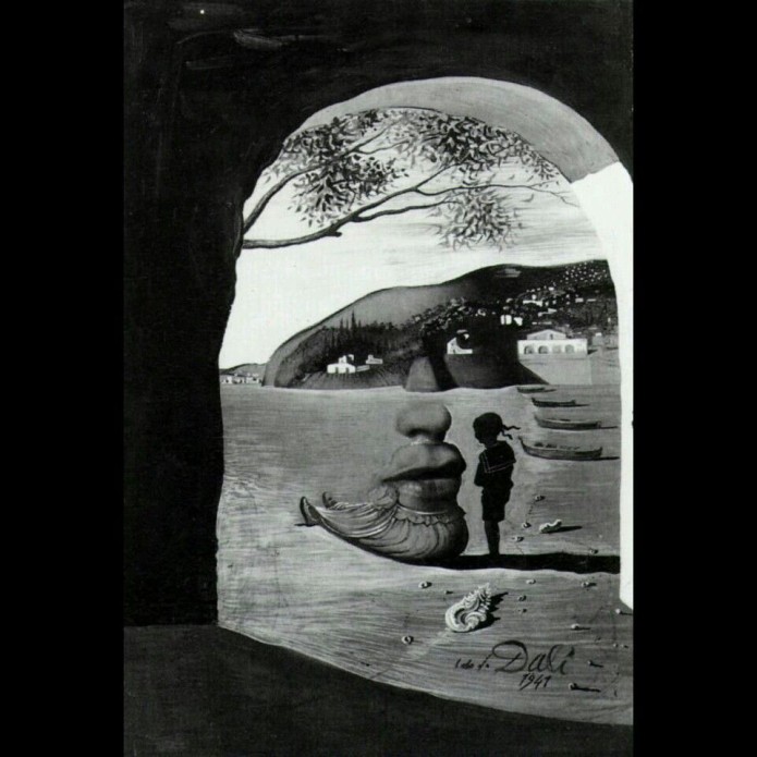 Сальвадор Дали - Таинственный рот, появляющийся на спине моей няни, 1941. Частная коллекция
