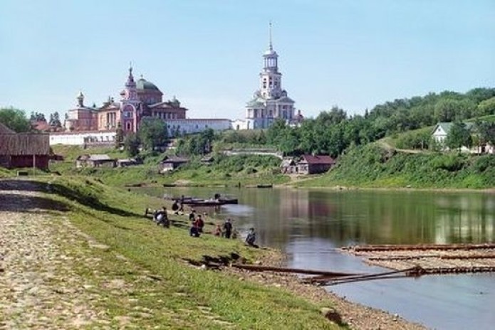 Борисоглебский монастырь в Торжке. Фото: С. М. Прокудин-Горский, 1910 г